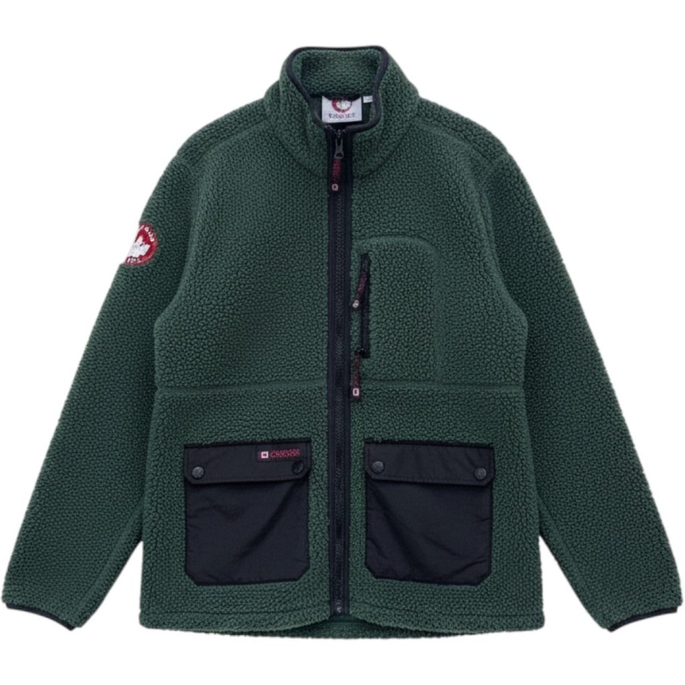 Canada Weather Gear Mens XL Green Sherpa Fleece Full Zip Jacket CW874